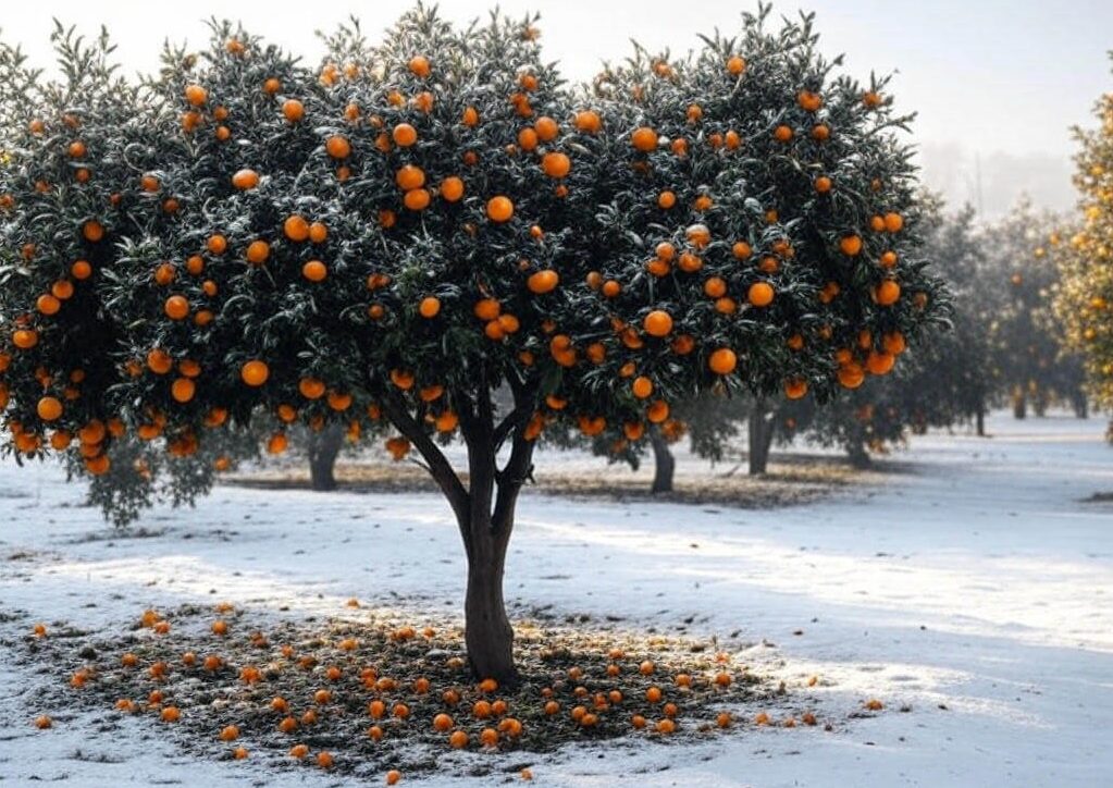 چگونه از باغات مرکبات در برابر یخ‌ زدگی محافظت کنیم